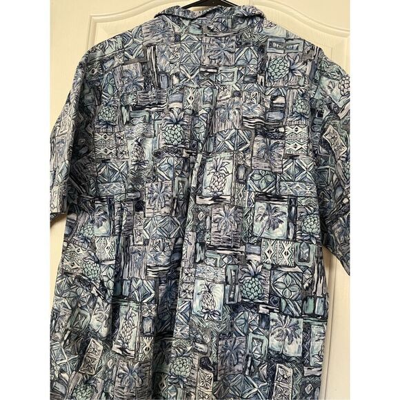 Bishop St Apparel Men's Native Hawaiian Design Collared Buttoned Shirt Size 3XL - Picture 10 of 12